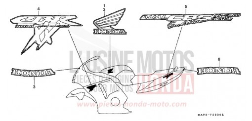 RAYURE/MARQUE (V-EXCEPT CM/W) CBR1100XXW de 1998